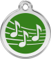 Preview: RedDingo Dog tag with enamel Music