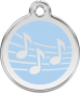 Preview: RedDingo Dog tag with enamel Music