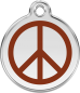 Preview: RedDingo Dog tag with enamel Peace