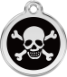 Preview: RedDingo Dog tag with enamel Skull and Cross Bones