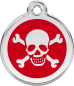 Preview: RedDingo Dog tag with enamel Skull and Cross Bones