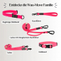 Preview: Emmy & Pepe Hundegeschirr Neon Pink