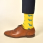 Preview: KRAWATTENDACKEL Socks yellow - Dog blue