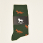 Preview: KRAWATTENDACKEL Socks green - Fox brown