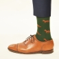 Preview: KRAWATTENDACKEL Socks green - Fox brown