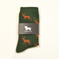 Preview: KRAWATTENDACKEL Socks green - Deer brown