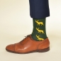 Preview: KRAWATTENDACKEL Socks green - deer gold