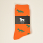 Preview: KRAWATTENDACKEL Socks orange- Fox green