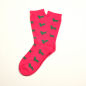 Preview: KRAWATTENDACKEL Socken Pink Dackel Grün