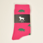 Preview: KRAWATTENDACKEL Socks pink - Wildboar green