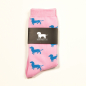 Preview: KRAWATTENDACKEL Socks pink - Dog blue - Kopie