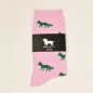 Preview: KRAWATTENDACKEL Socks pink - Fox green