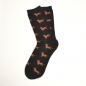 Preview: KRAWATTENDACKEL Socks black - Dog brown