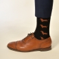 Preview: KRAWATTENDACKEL Socks black - Dog brown