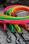 Preview: Treusinn Biothane Leash neon-green 2m - 3-fold adjustable