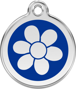 RedDingo Hundemarke mit Emaille Blume