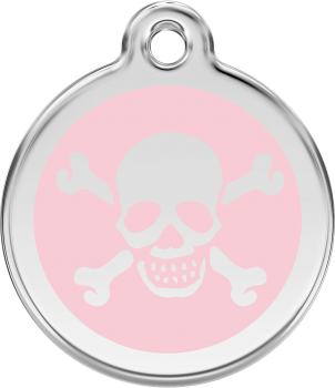 RedDingo Dog tag with enamel Skull and Cross Bones