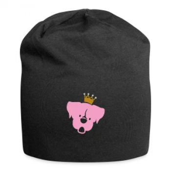 Prinz Poldi Beanie schwarz/rosa