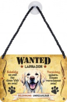 Pet Sign Labrador -white
