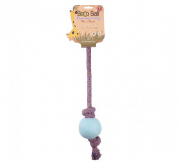 BECO Ball with rope blue