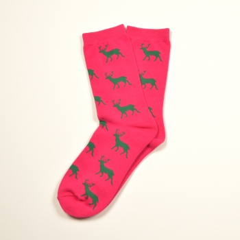 KRAWATTENDACKEL Socks pink - deer green