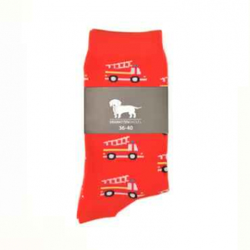 KRAWATTENDACKEL  Socks red fire department red