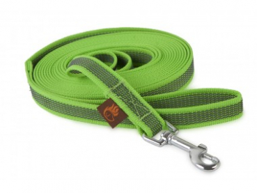 Grip dog leash 20 mm / 5 m with handle neon green