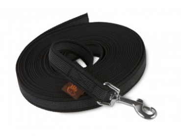 Gummierte Schleppleine 20 mm / 5 m schwarz ohne Handschlaufe