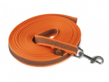 Gummierte Schleppleine 20 mm  / 5 m orange ohne Handschlaufe