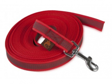 Gummierte Schleppleine 20 mm / 5 m rot ohne Handschlaufe