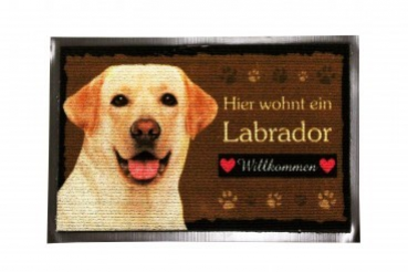 Fussmatte Labrador weiß