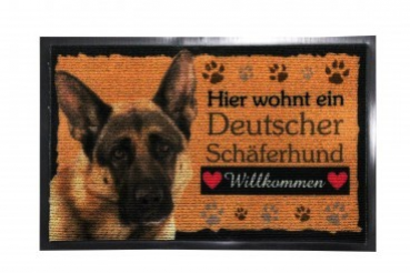 Doormat German shepherd