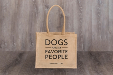 Treusinn Eco Shopper Jute - Dogs are my favorite people