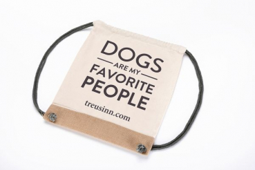 Treusinn ECO Turnbeutel Canvas "Dogs are my favorite people"