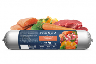 Fresco BarfWurst Lachs und Rind mit Karotte 400g