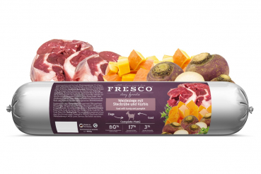 Fresco BarfWurst Weideziege mit Steckrübe und Kürbis