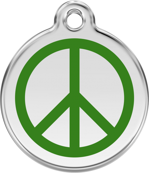 RedDingo Dog tag with enamel Peace