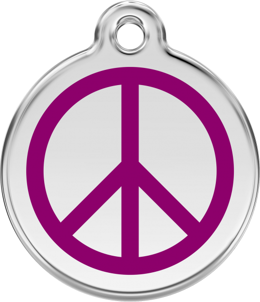 RedDingo Dog tag with enamel Peace