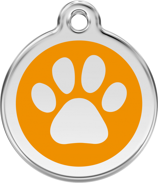 RedDingo Dog tag with enamel Paw Prints