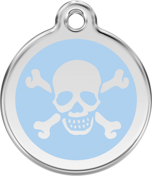 RedDingo Dog tag with enamel Skull and Cross Bones