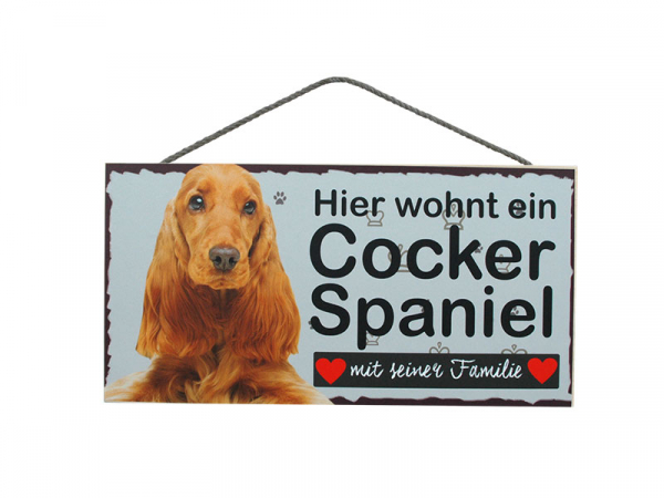 Hundeschild Spaniel