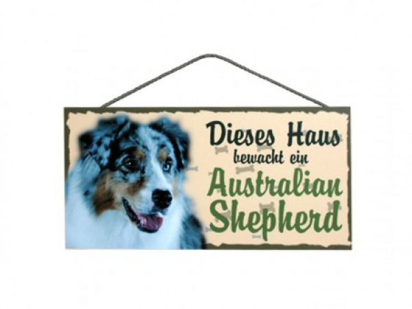 Hundeschild Australian Shepard