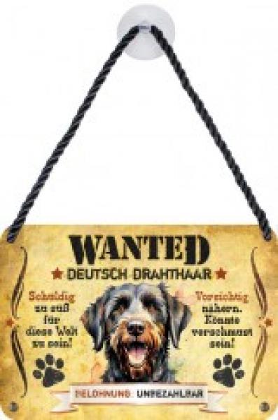 Wanted Haustierschilder Deutsch Drahthaar