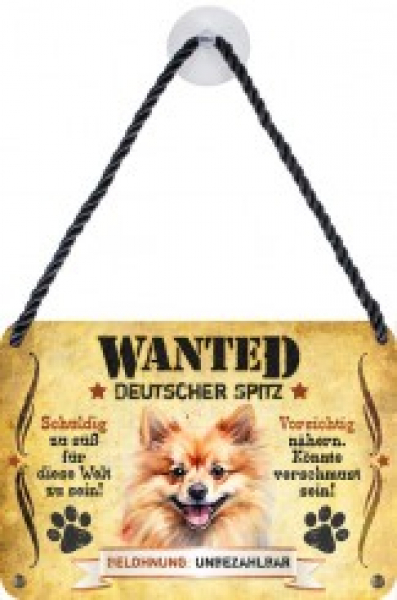 Wanted Haustierschilder Deutscher Spitz