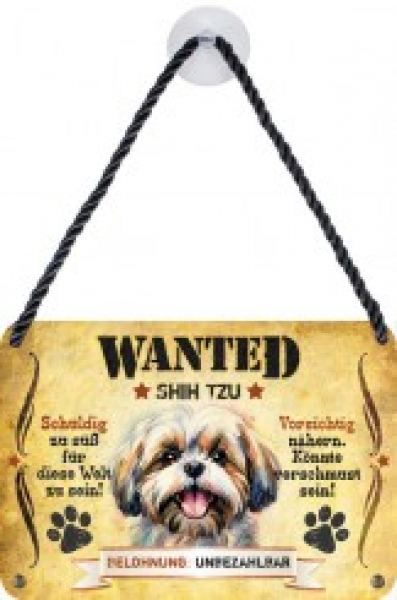 Wanted Haustierschilder Shih Tzu
