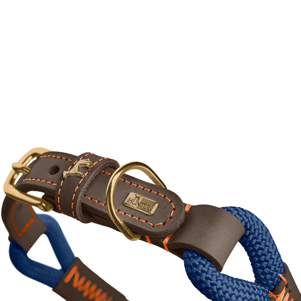 Hunter Halsband Malia dunkelblau/dunkelbraun