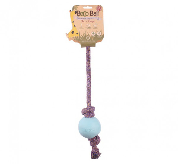 BECO Ball with rope blue