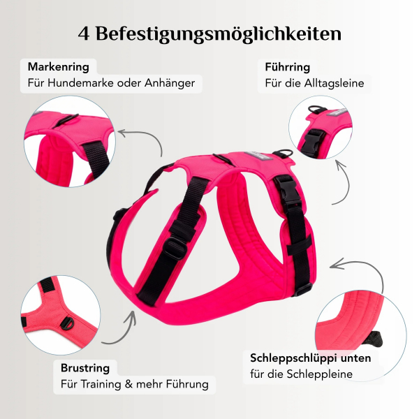 Emmy & Pepe Hundegeschirr Neon Pink