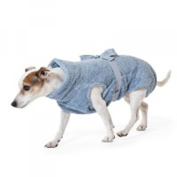 Lill´s DOG Hundebademantel aus Bio-Baumwolle "Ocean Blue"