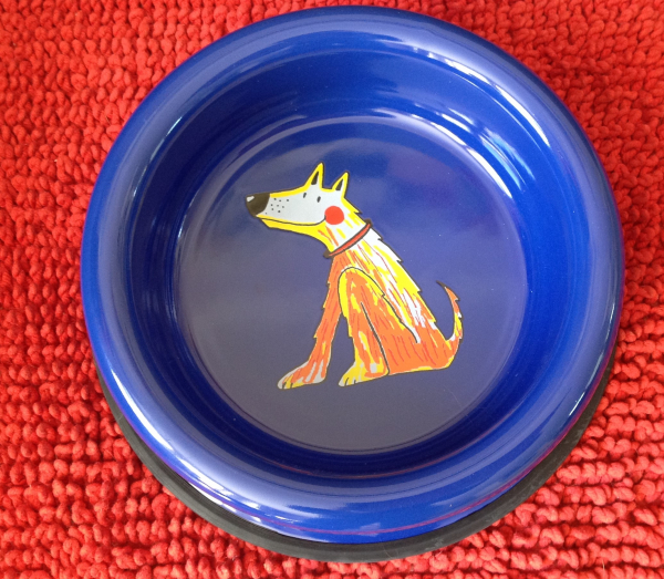 Smaltum Enamel Dogbowl | blue / unkempt dog sitting